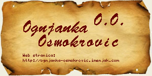 Ognjanka Osmokrović vizit kartica